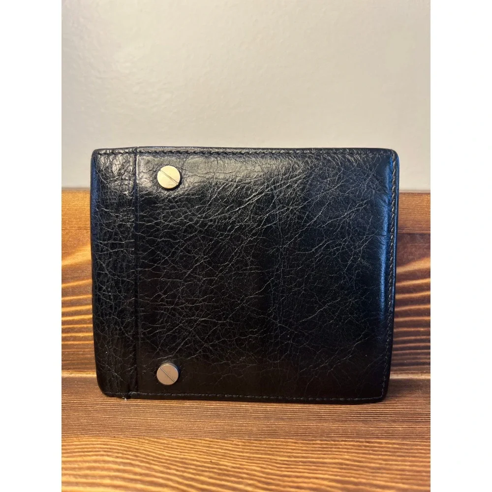 Balenciaga‎ Black Arena Leather Studded Bi-fold
